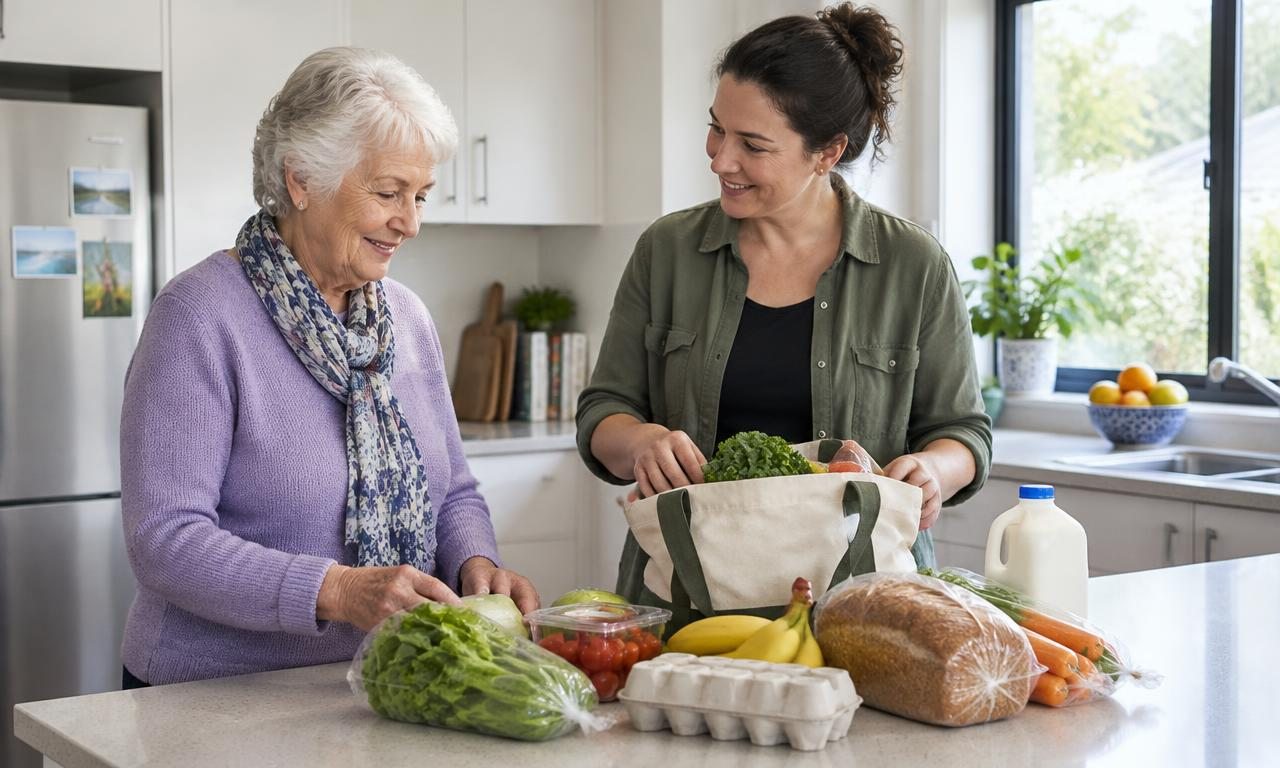 Older person receiving coordinated Support at Home services in a home environment.